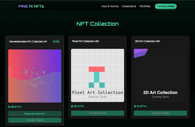 P1ne AI NFT Platform